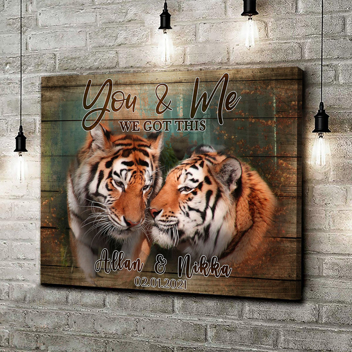 We Got This Tiger Couple Sign by Tailored Canvases