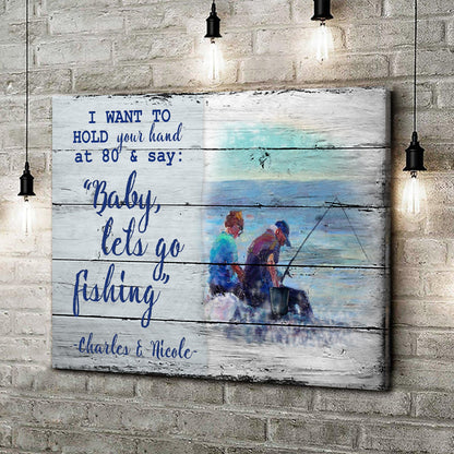 Hold Your Hand at 80 Sign by Tailored Canvases
