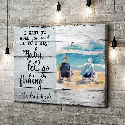 Hold Your Hand at 80 Sign by Tailored Canvases