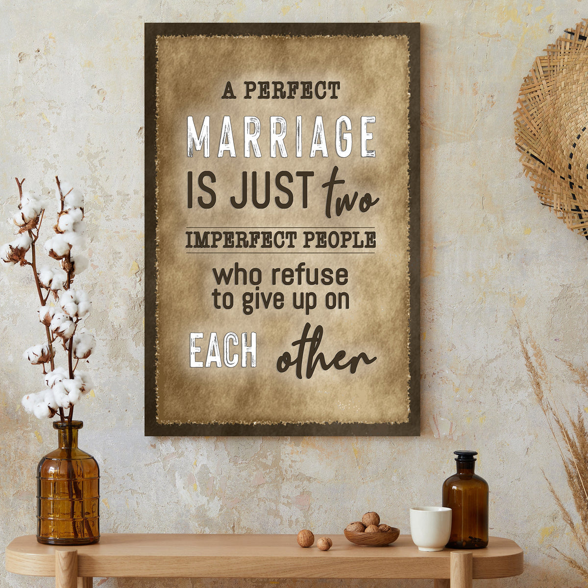 A Perfect Marriage Sign by Tailored Canvases