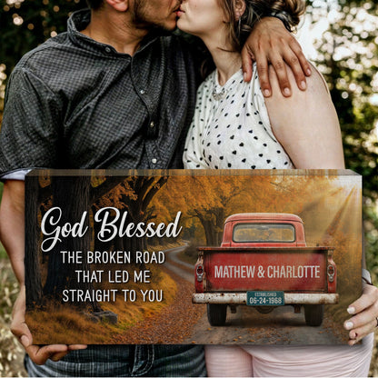 Custom Vintage Truck Couple Sign II by Tailored Canvases