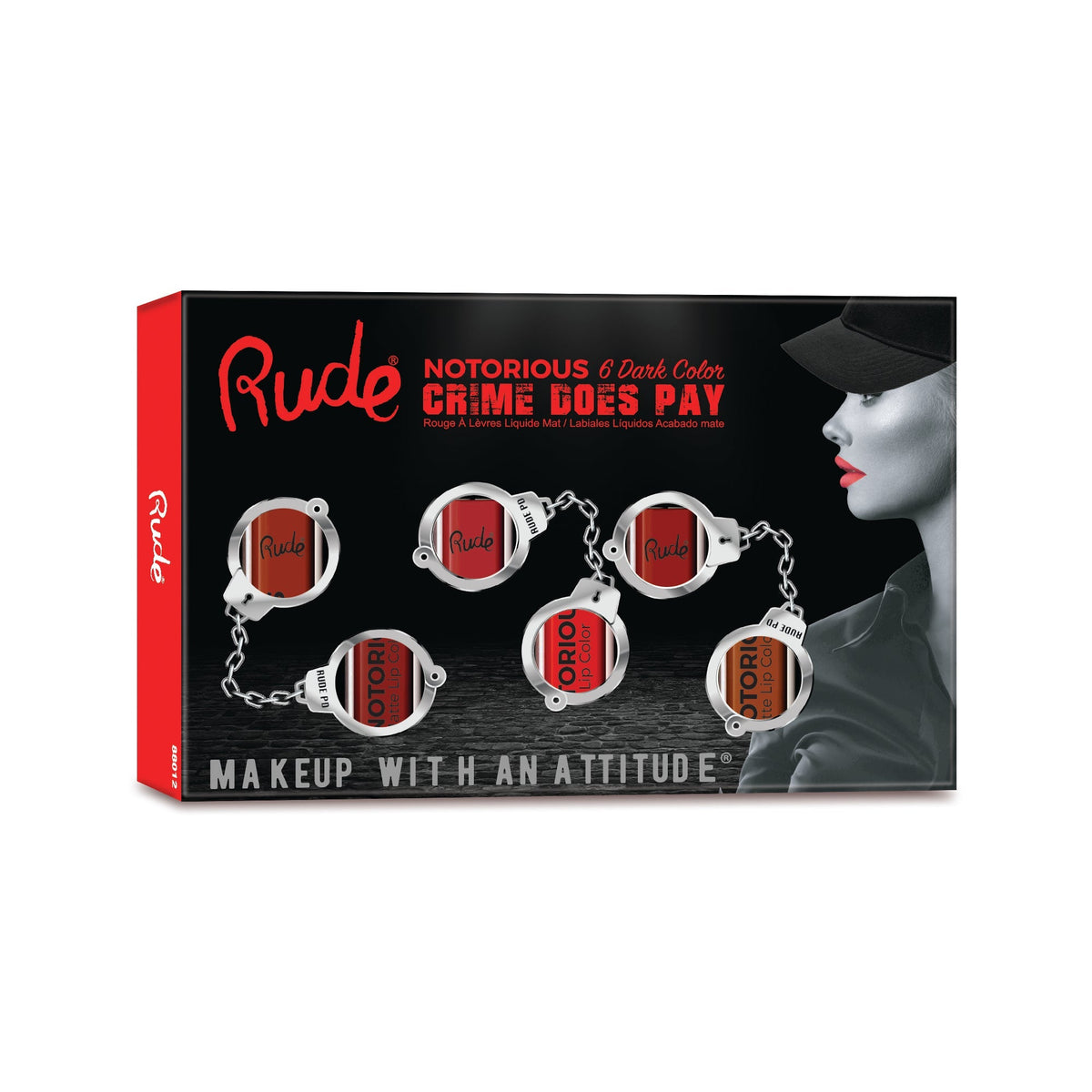 RUDE Crime Does Pay 6 Notorious Liquid Lip Color Set - Dark by Avera Group