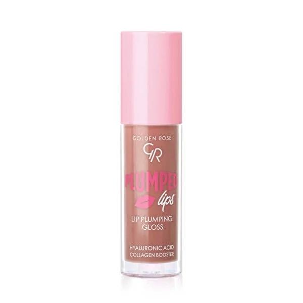 Golden Rose Plumped Lips: Instant Lip Plumping Gloss with Hyaluronic Acid for Fuller, Hydrated Lips - Non-Sticky Formula by Beauty Care Bag