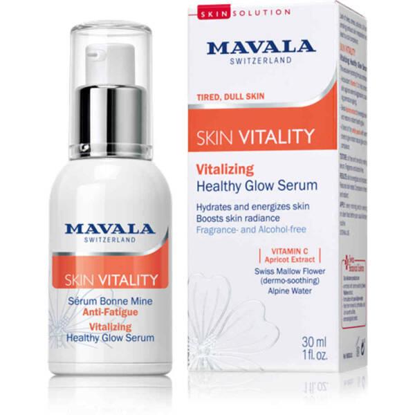 Mavala Face Serum - Anti-aging Vitamin C Serum for Healthy Glow, Non-greasy Skincare by Beauty Care Bag