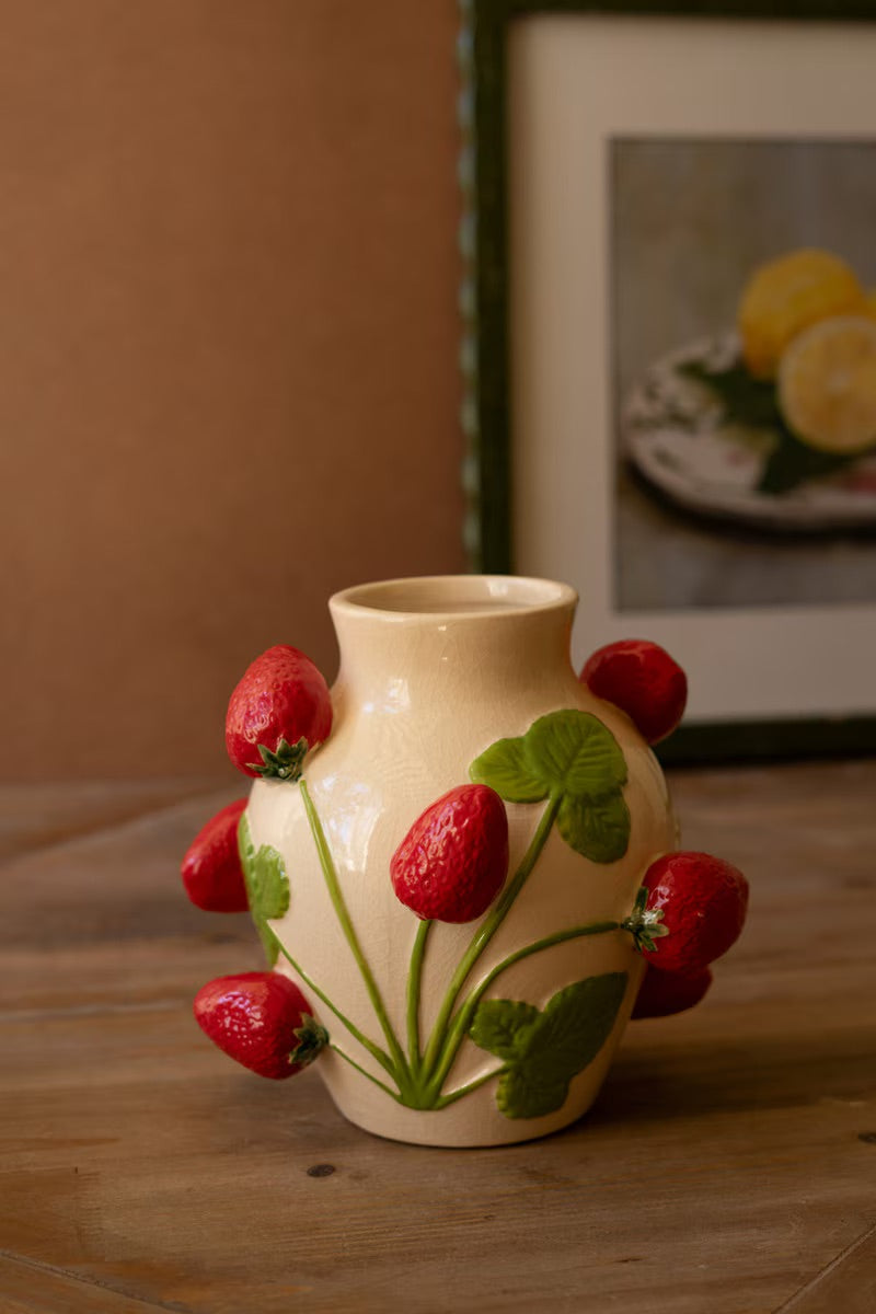 Strawberry Patch Ceramic Vase by Rust & Cinder