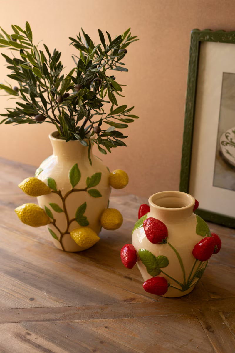 Strawberry Patch Ceramic Vase by Rust & Cinder