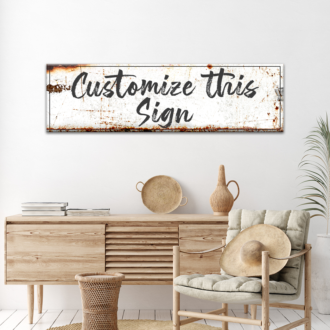 Custom Rustic Canvas Sign by Tailored Canvases