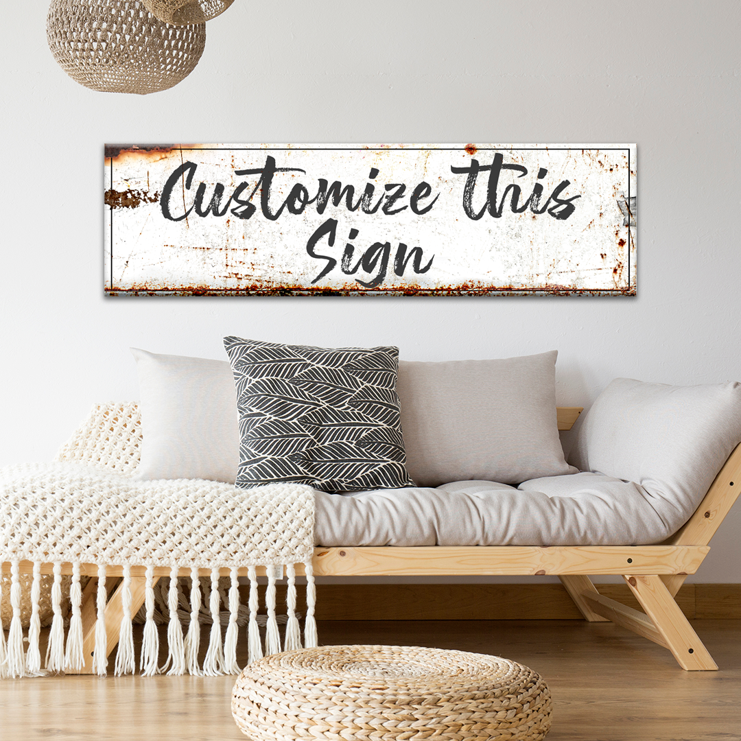 Custom Rustic Canvas Sign by Tailored Canvases