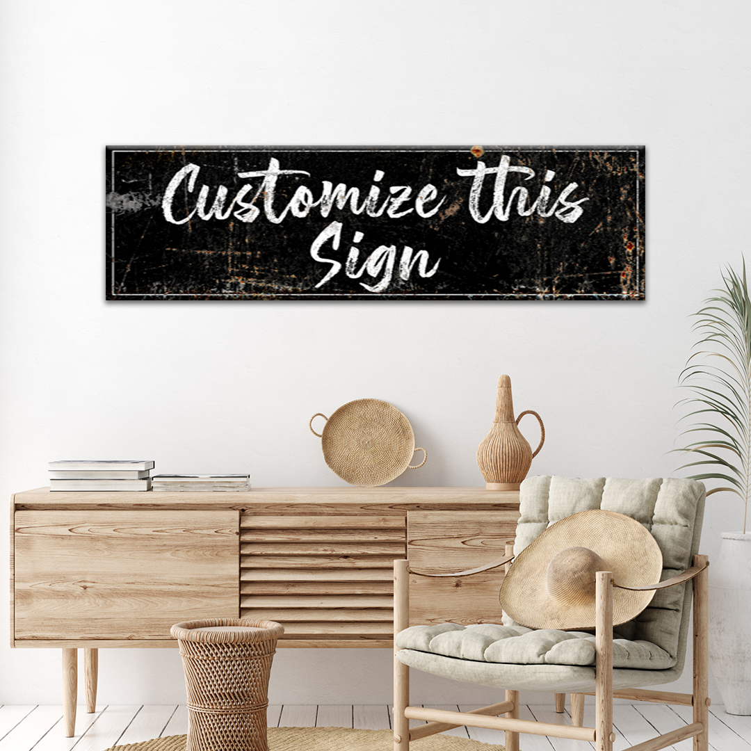 Custom Rustic Canvas Sign by Tailored Canvases