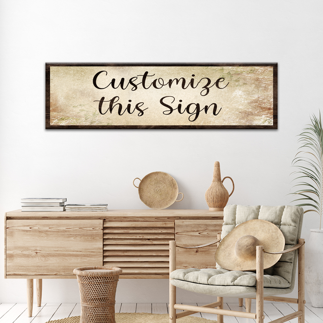 Custom Rustic Canvas Sign by Tailored Canvases