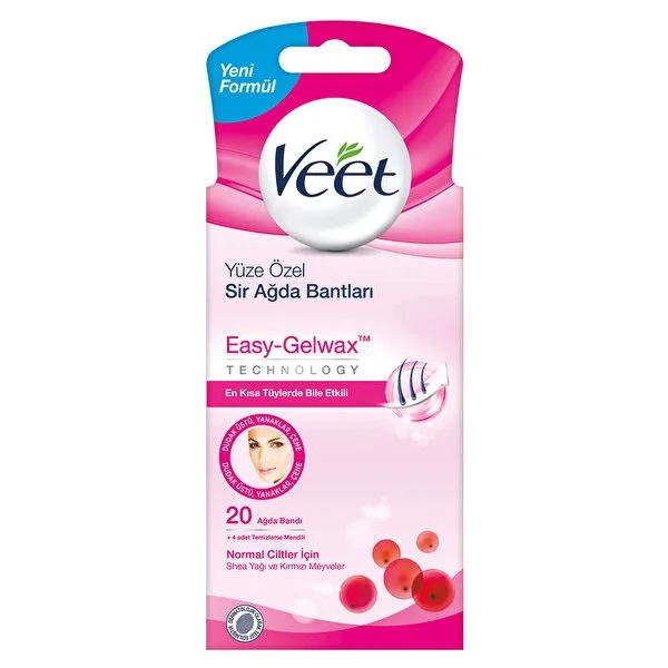Veet facial hair removal wax strips, 20 strips