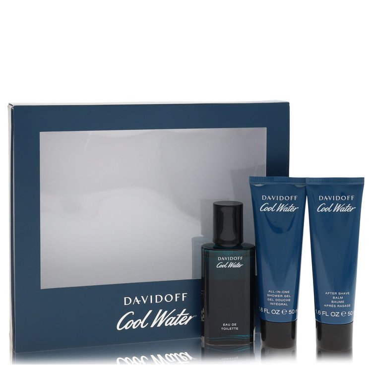 Cool Water by Davidoff Gift Set 1.4 oz Eau De Toilette Spray +1.7 oz After Shave Balm+ 1.7 oz Shower Gel for Men by Avera Group
