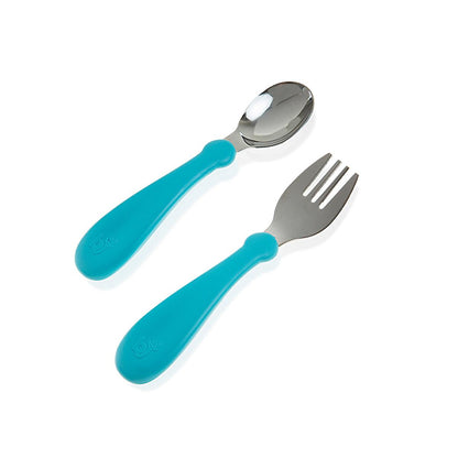 Babyjem Stainless Steel Baby Utensil Set - BPA Free, Ergonomic Design for Independent Eating by Beauty Care Bag