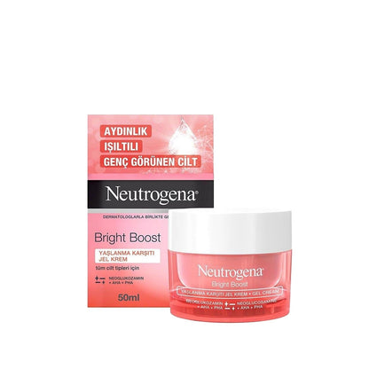 Neutrogena Bright Boost Anti-Aging Face Cream - Hydrating Gel Cream for Youthful Skin, 1.69 fl oz by Beauty Care Bag