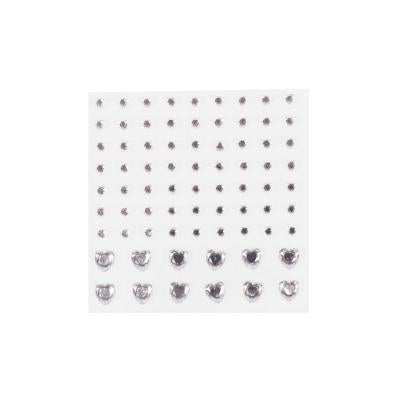 Nascita Face Jewels - 14 Pieces, Self-Adhesive Temporary Facial Decorations for Beauty and Makeup Accessories by Beauty Care Bag