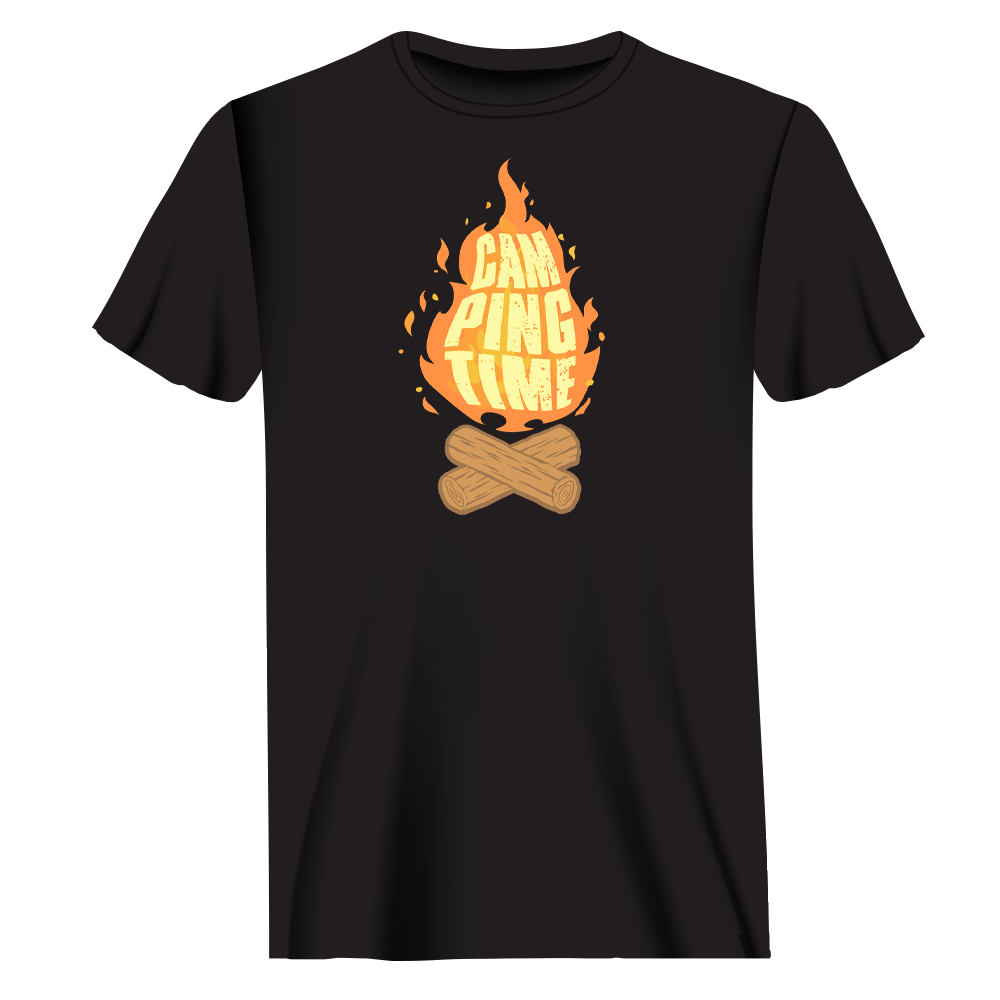 Camp Fire Man T-Shirt by Outdoorzees