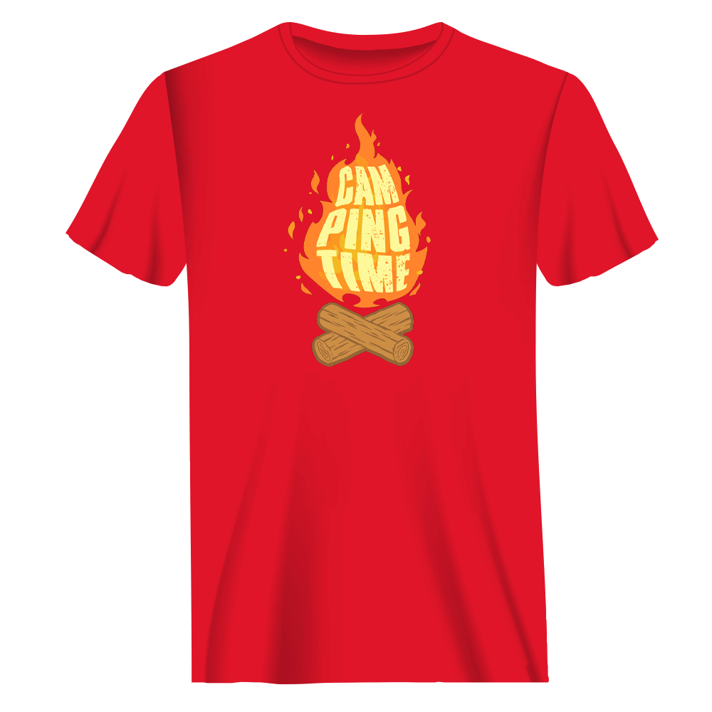 Camp Fire Man T-Shirt by Outdoorzees