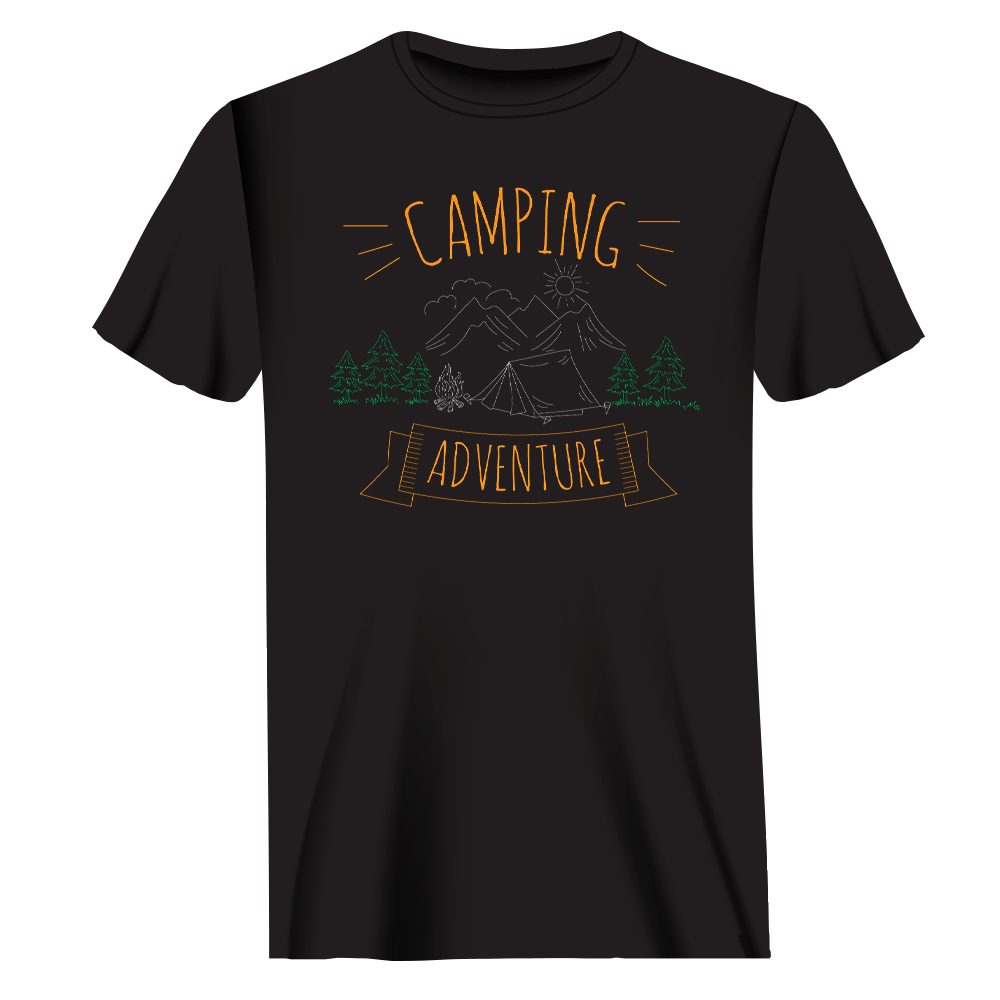 Camping Adventure Man T-Shirt by Outdoorzees