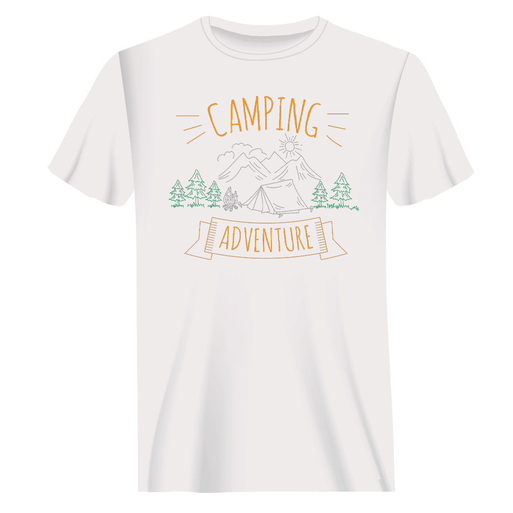 Camping Adventure Man T-Shirt by Outdoorzees