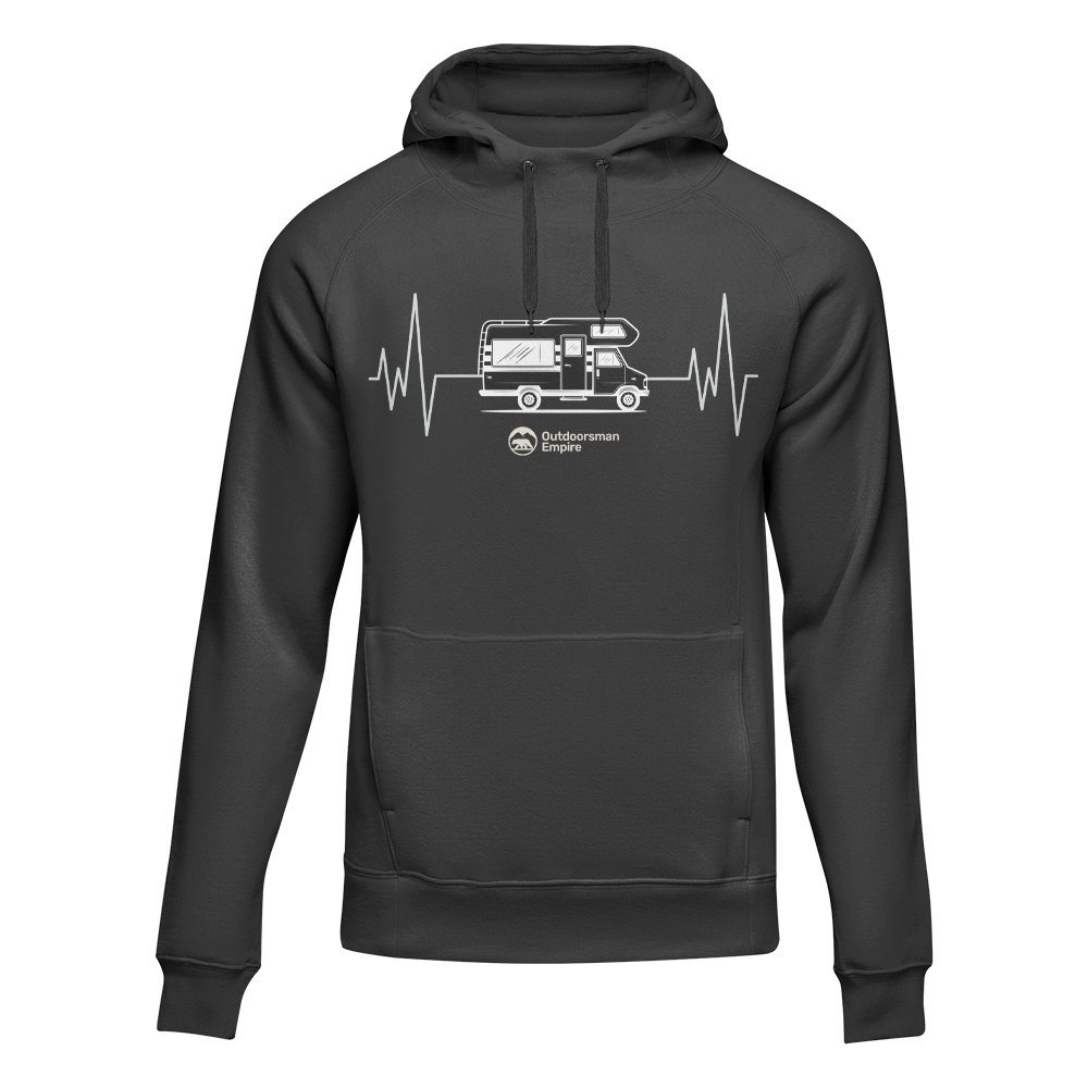 Camping Cardiogram Unisex Hoodie by Outdoorzees