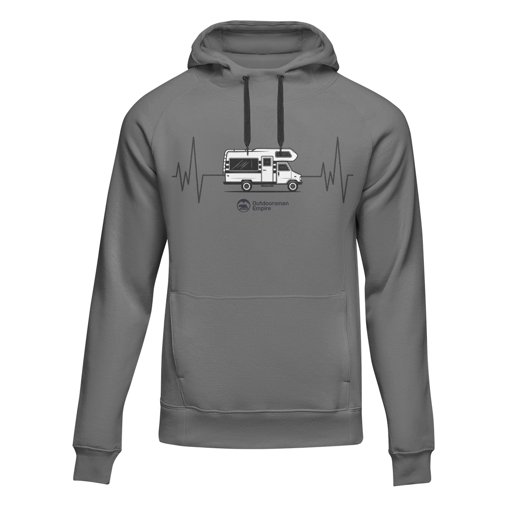 Camping Cardiogram Unisex Hoodie by Outdoorzees
