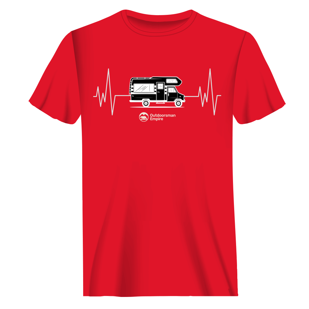 Camping Cardiogram Man T-Shirt by Outdoorzees