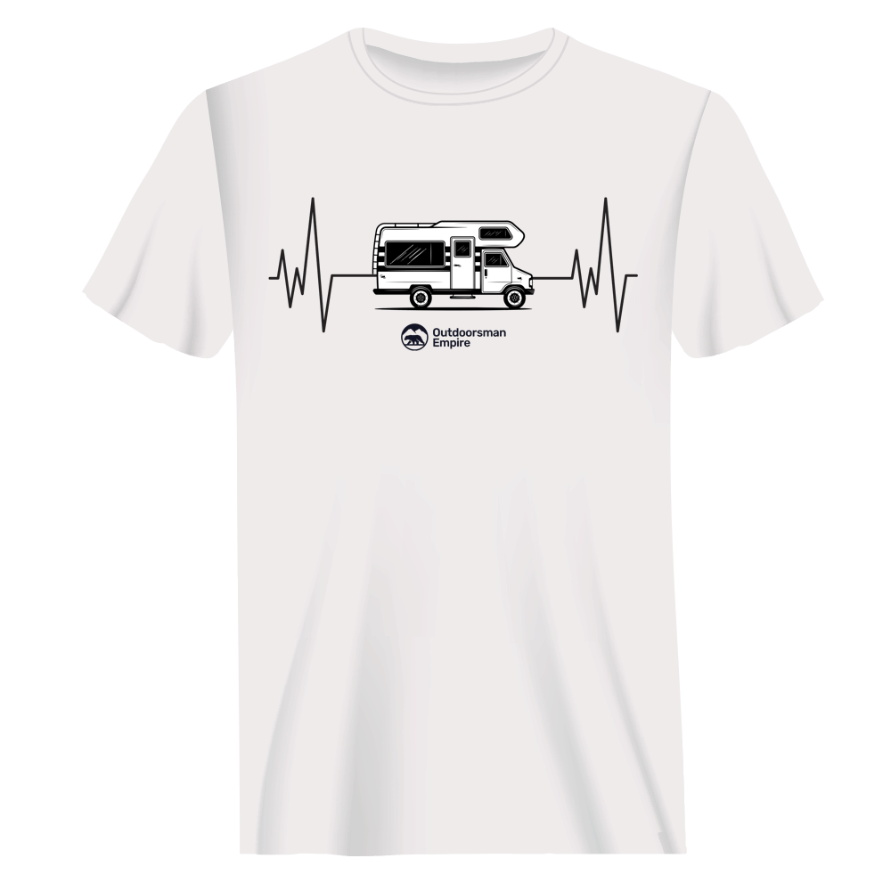 Camping Cardiogram Man T-Shirt by Outdoorzees