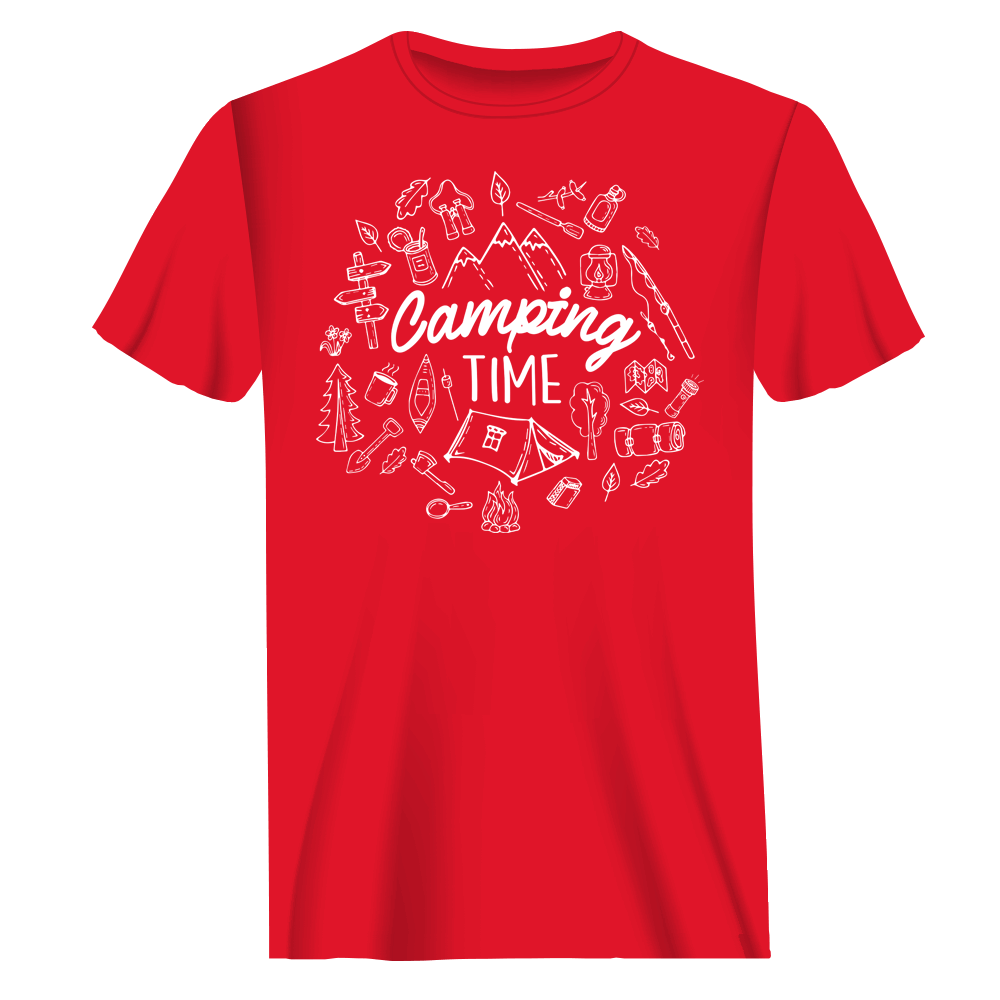 Camping Elements Man T-Shirt by Outdoorzees