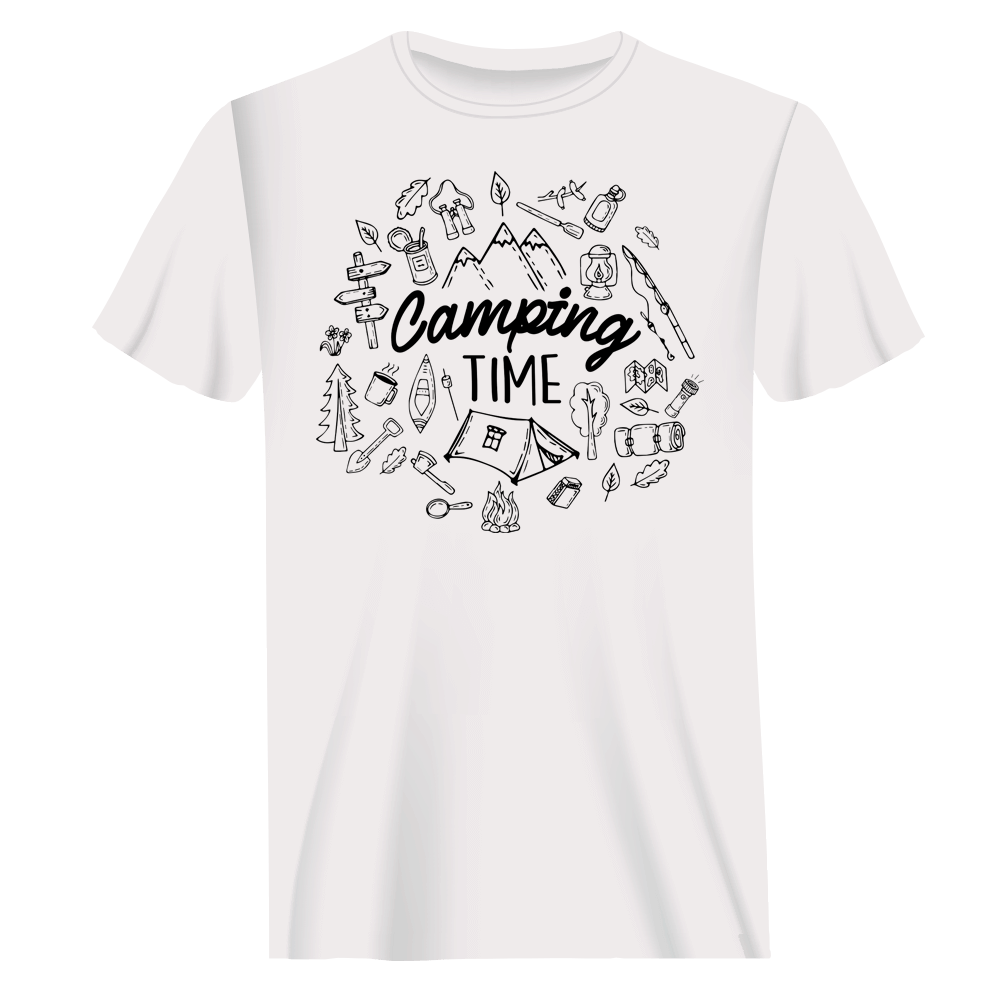 Camping Elements Man T-Shirt by Outdoorzees