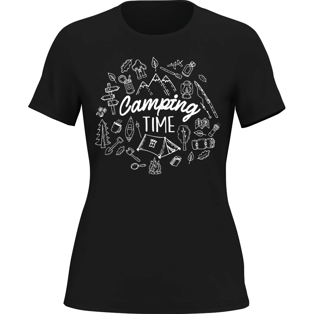 Camping Elements T-Shirt for Women by Outdoorzees