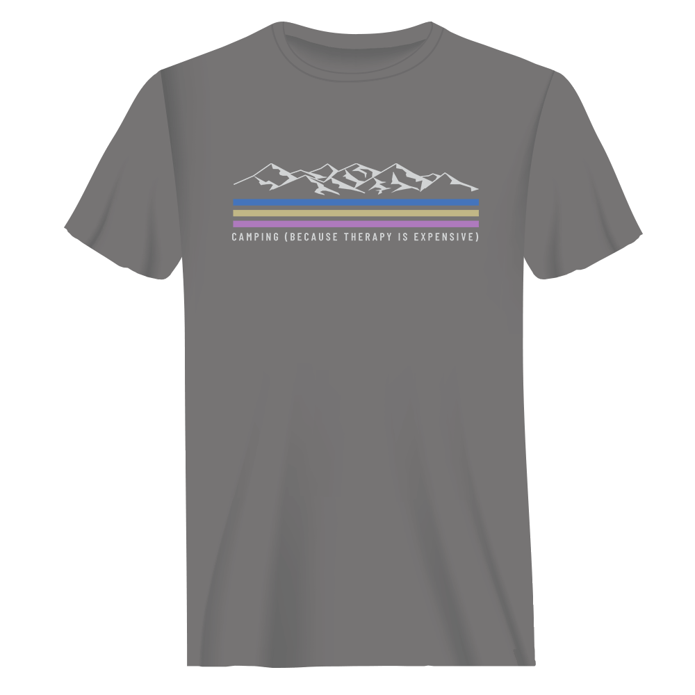 Camping Lines Man T-Shirt by Outdoorzees
