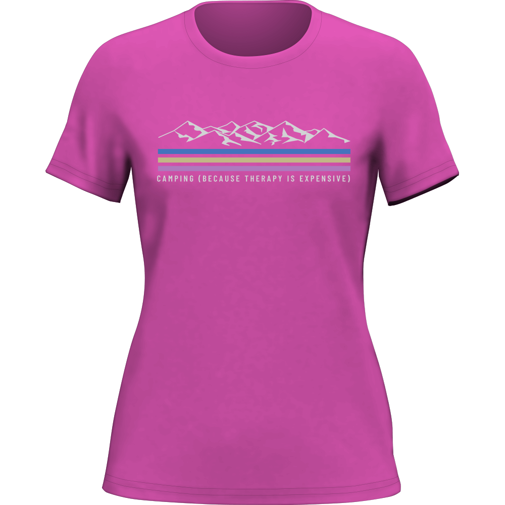 Camping Lines T-Shirt for Women by Outdoorzees