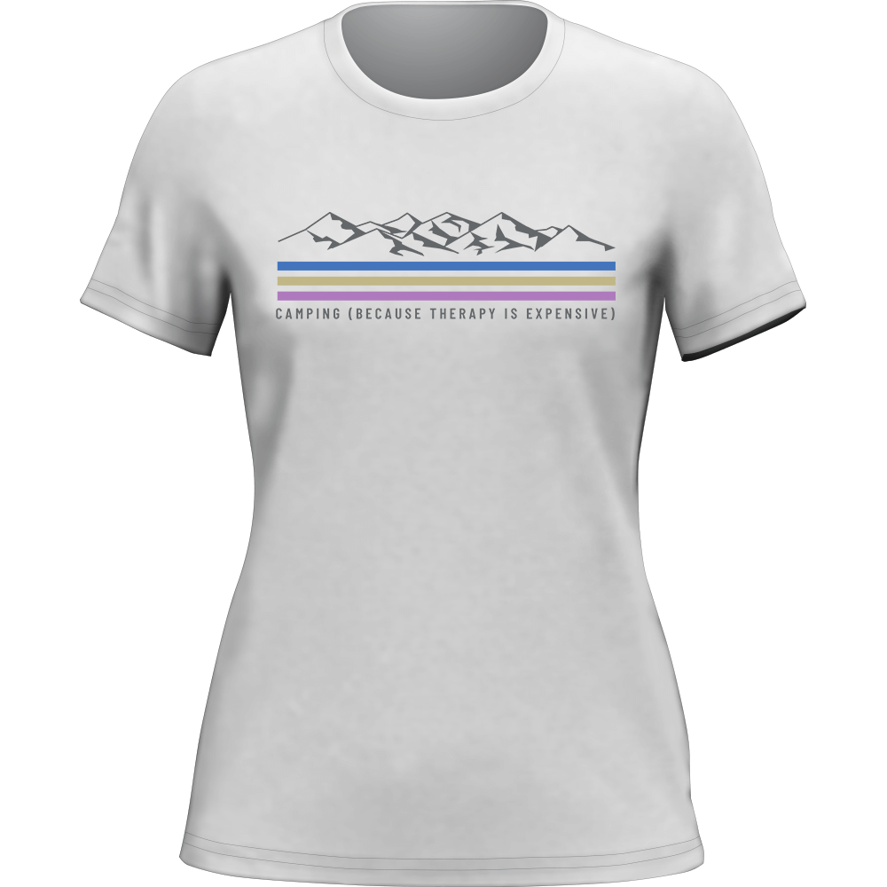 Camping Lines T-Shirt for Women by Outdoorzees