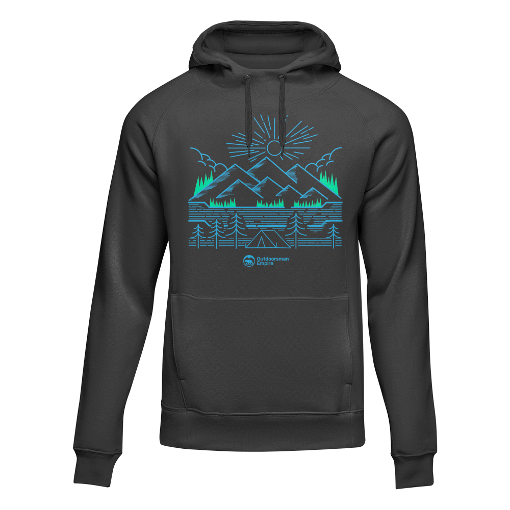 Camping Lines Unisex Hoodie by Outdoorzees