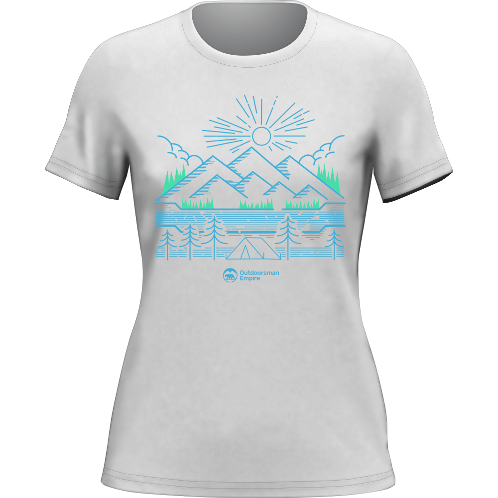 Camping Lines T-Shirt for Women by Outdoorzees