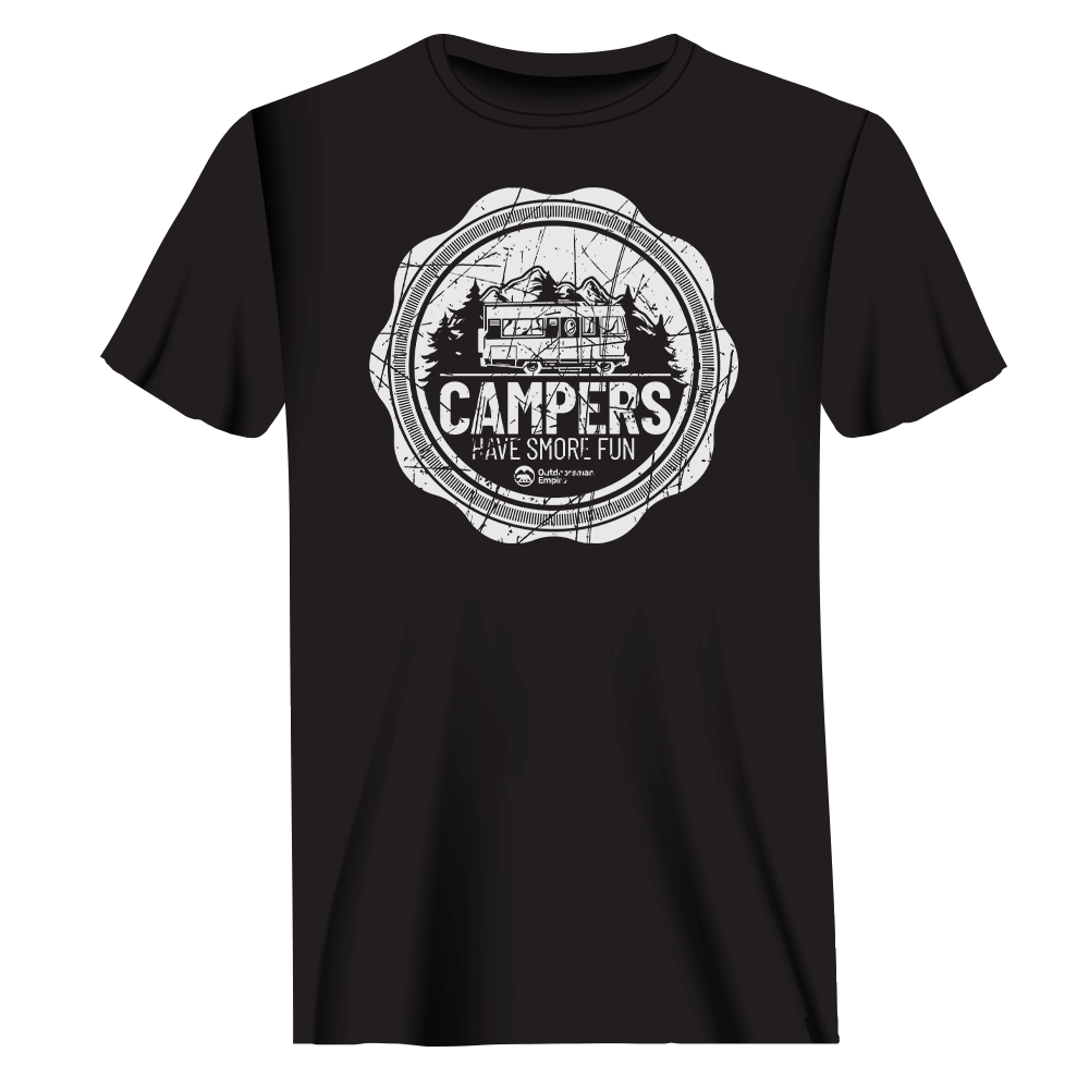 Camping Seal Man T-Shirt by Outdoorzees