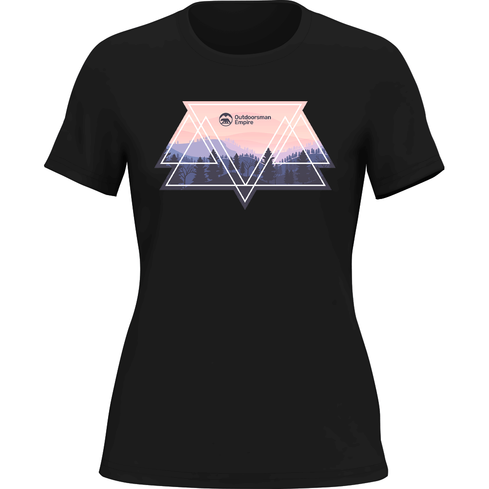 Camping Triangles T-Shirt for Women by Outdoorzees
