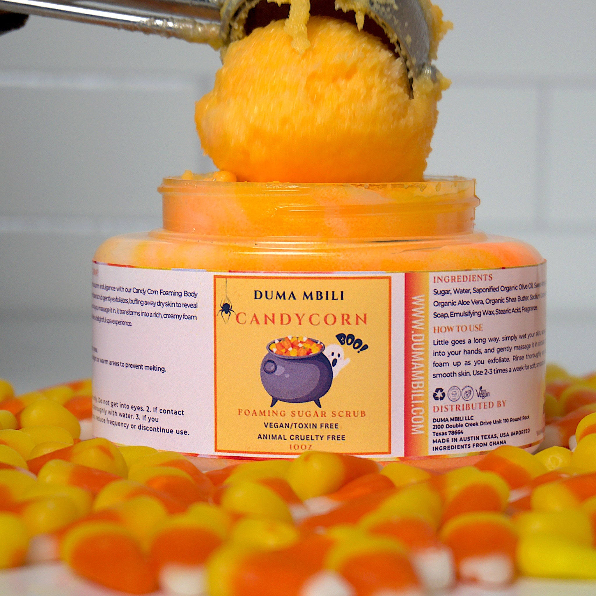 Candy corn foaming sugar scrub – view 2