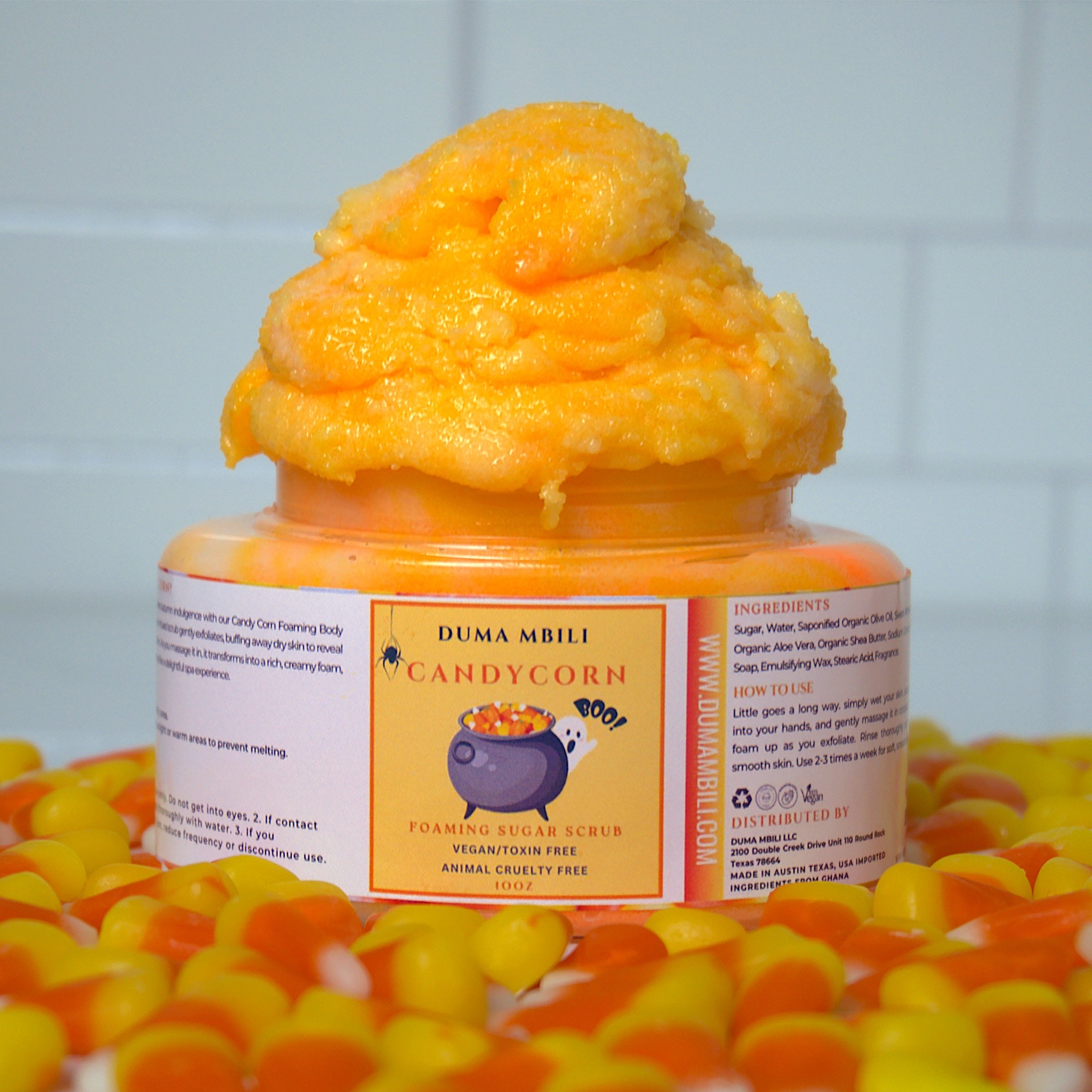 Candy corn foaming sugar scrub – view 4