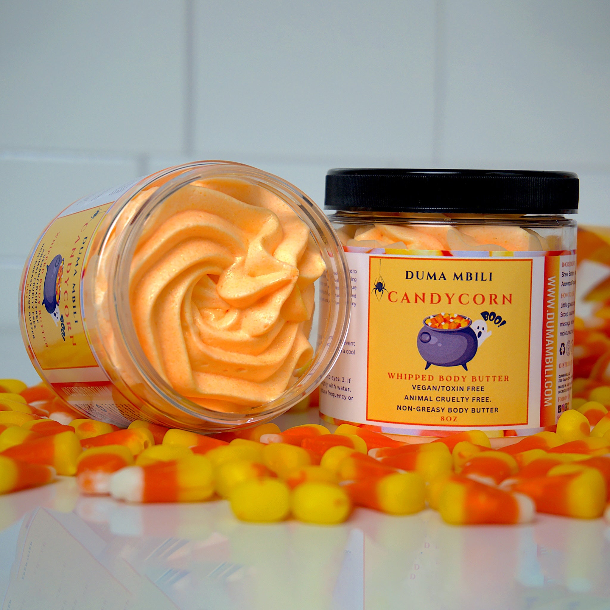 Candy corn whipped body butter with vanilla and caramel scent