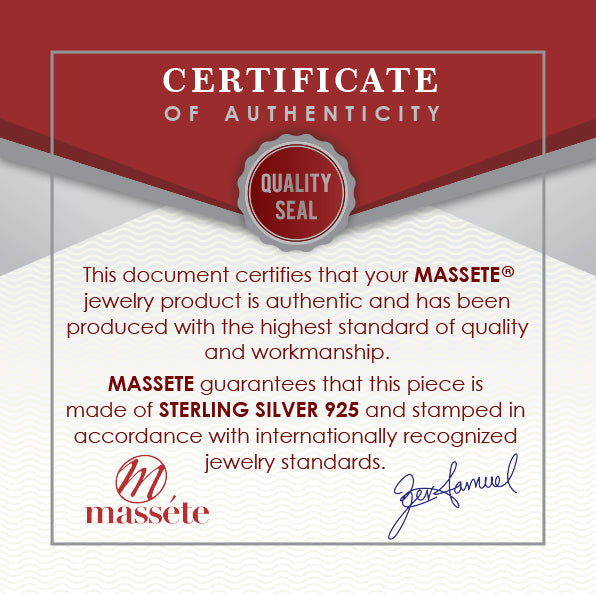 MASSETE Sterling Silver 925 Triple Dangle Heart and Gold Plated Star Pendant Necklace Rolo Chain 17" by Massete