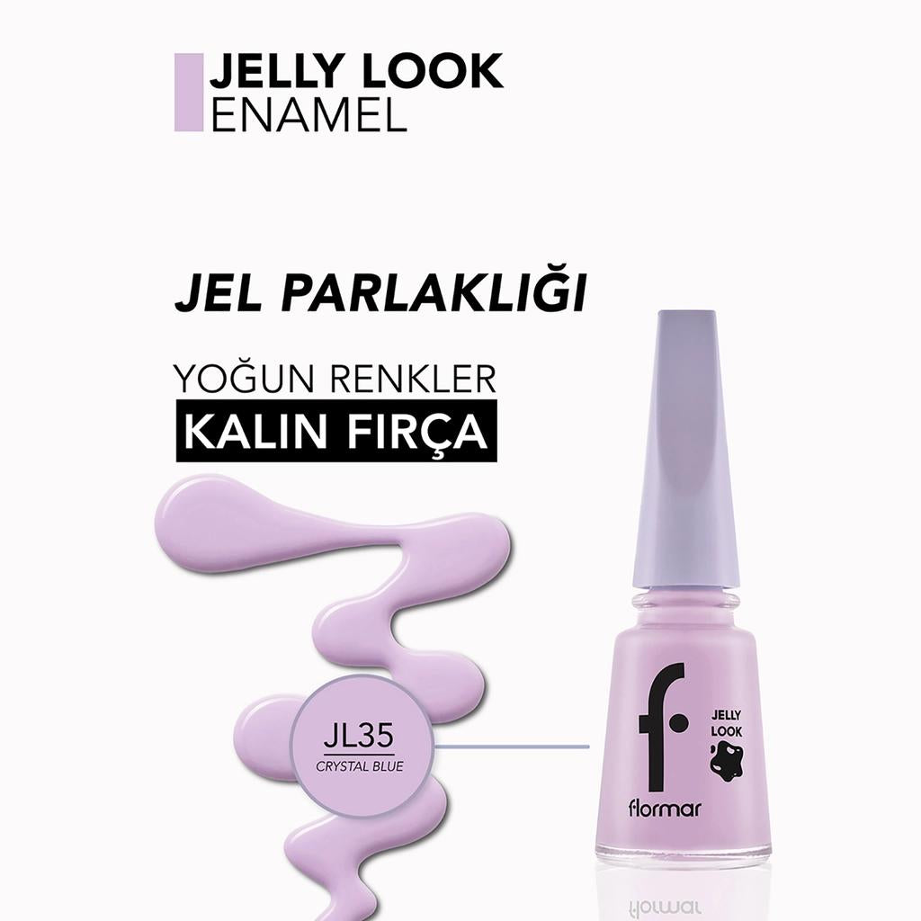 Flormar Jelly Look Nail Polish JL35 Crystal Blue 11ml by Beauty Care Bag