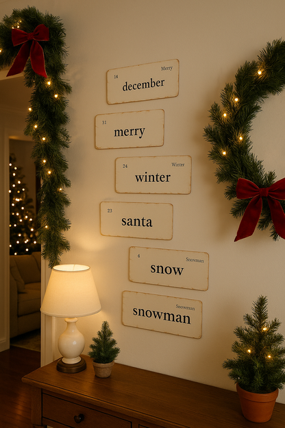 Vintage-Inspired Christmas Flashcards | Set of 6 by Rust & Cinder