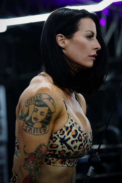Y-Back Sports Bra | Loaded Leopard by Tango Charlie Apparel