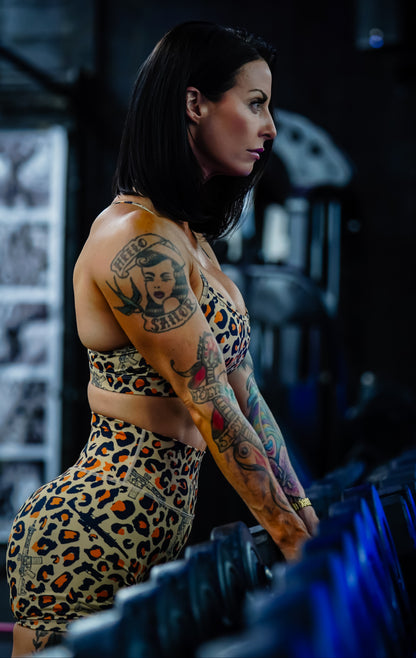 Y-Back Sports Bra | Loaded Leopard by Tango Charlie Apparel