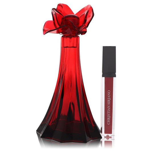 Christian Siriano Ooh La Rouge by Christian Siriano Eau De Parfum Spray + 0.21 Oz Red Lip Gloss (Unboxed) 3.4 oz for Women by Avera Group