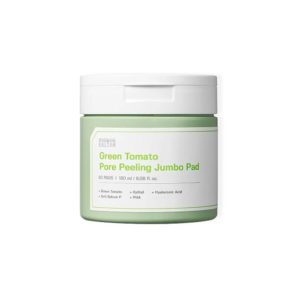Sungboon Editor Green Tomato Pore Peeling Pads 60 Count by Beauty Care Bag