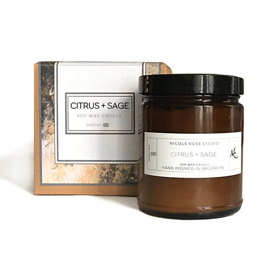Citrus + Sage Soy Wax Candle by Indigo Poseidon