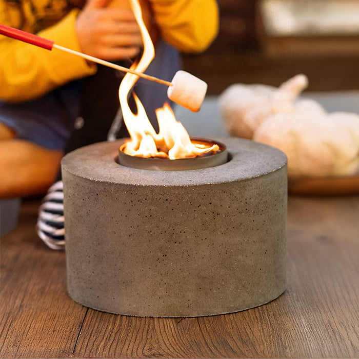 Classic Cylinder Concrete Fire Pit by City Bonfires