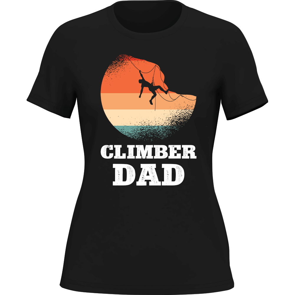 Climber Dad T-Shirt for Women by Outdoorzees